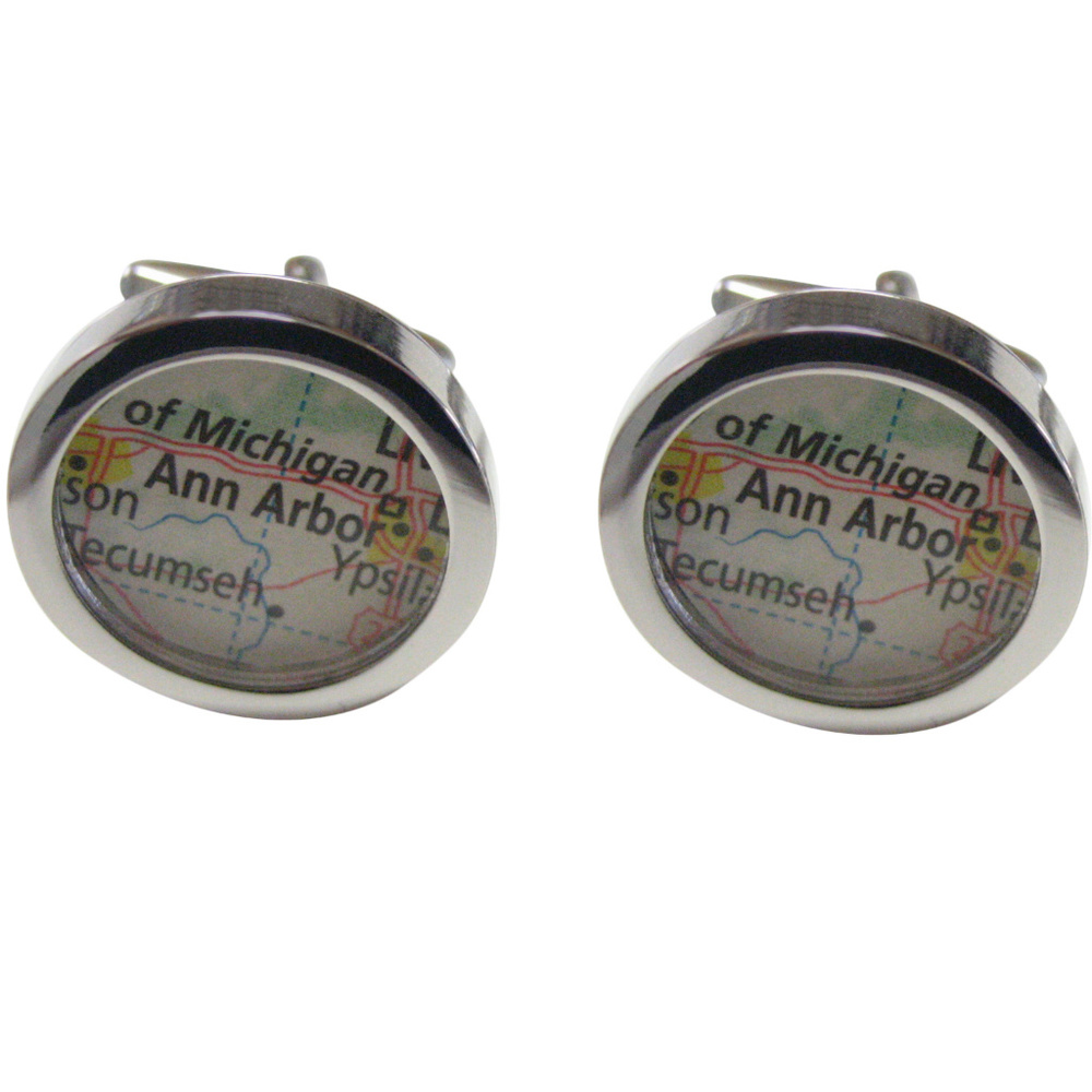 Ann Arbor Michigan Map Cufflinks